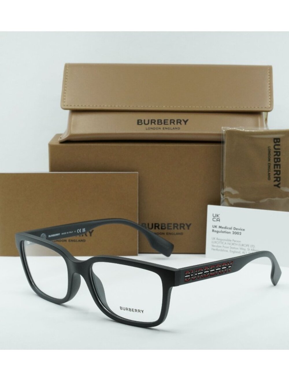 Burberry BE2379U 3464 Square Eyeglasses 57mm - Matte Black